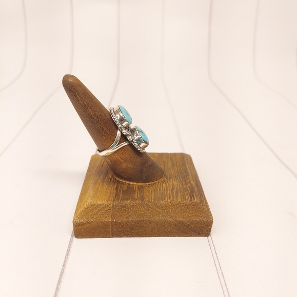 Size 7 All natural turquoise ring - Picture 6 of 11